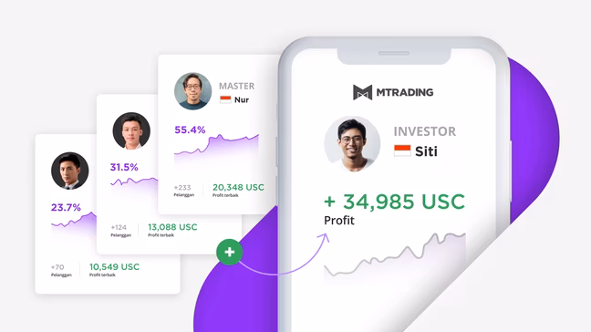 Investasikan mulai dari 100 sen dan copy trading ahlinya!