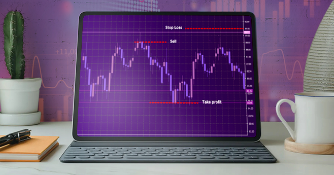 Loss market. Trading background.