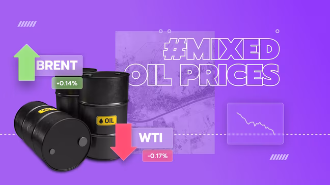 Giá dầu Brent đang tăng trong khi WTI trượt dốc